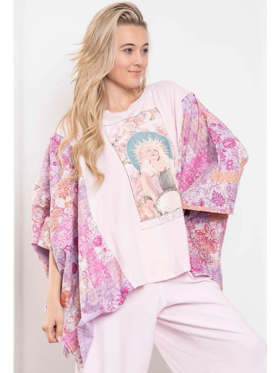 ✨ BlueVelvet Dolly Parton Kantha Camper Tunic / Poncho Top ✨ S/M. SOLD OUT - Picture 3 of 8